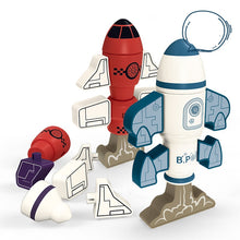 Load image into Gallery viewer, Big 3d Particle Building Blocks Children Space Rocket Blocks DIY Construction Toys Cognitive Matching Kids Toys for Children
