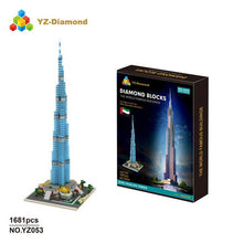 Load image into Gallery viewer, Dubai Burj khalifa tower Tourism commemoration Diamond particles building blocks bricks Classic City architecture Birthday Toys
